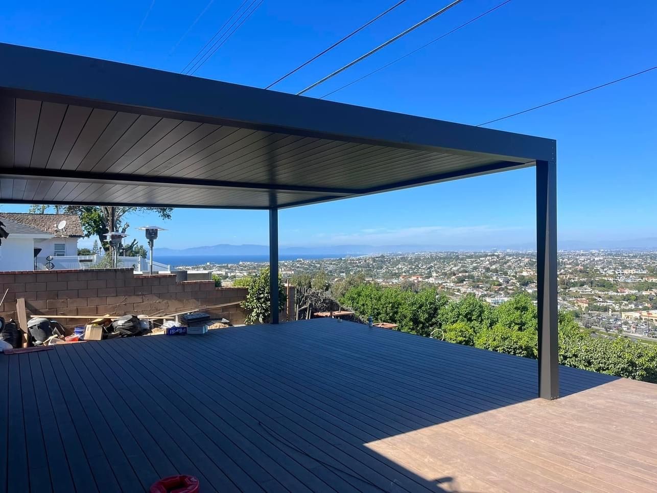 patio cover overlooking los angeles